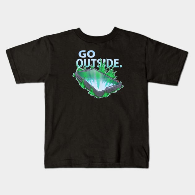Go Outside Kids T-Shirt by jpowersart